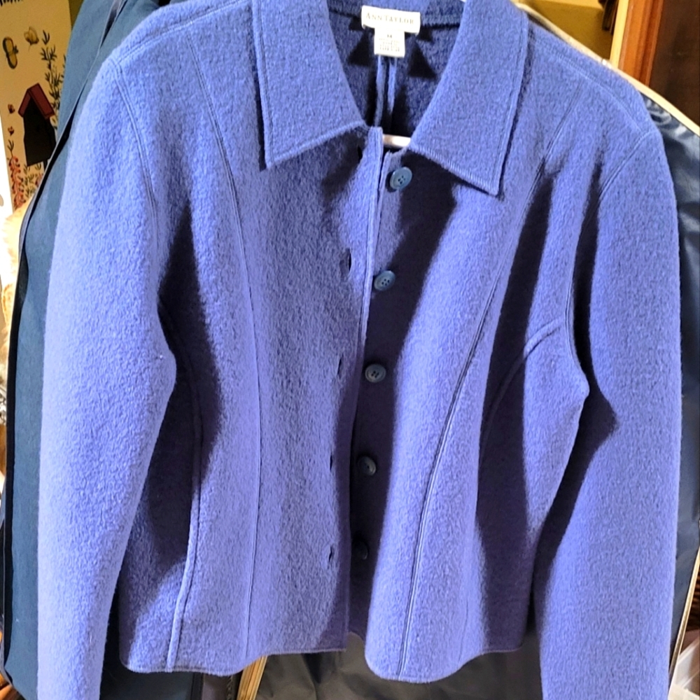 Ann Taylor boiled wool blazer